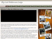Tablet Screenshot of biglakelodge.com